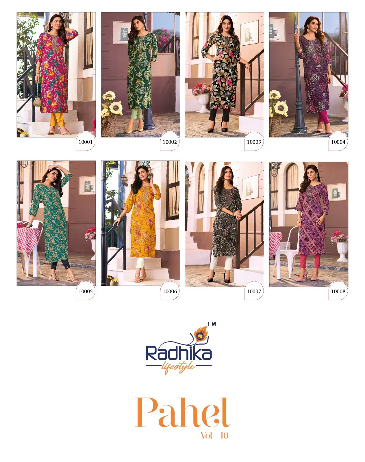 Pahel Vol 10 By Radhika Straight Cut Rayon Printed Kurti Wholesale Online